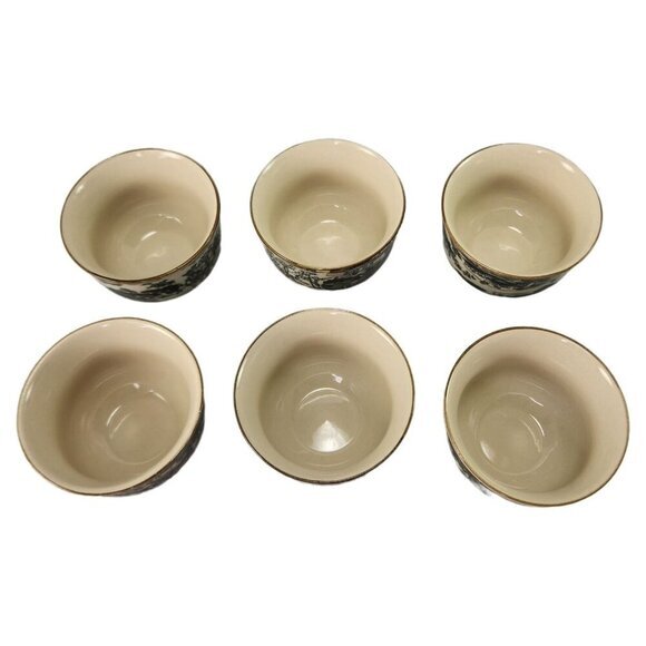 Japanese Sake Set Teapot 6 Cups Tea Pot Infuser Xinag Long Art Ceramic‎ Vtg READ - Picture 9 of 12